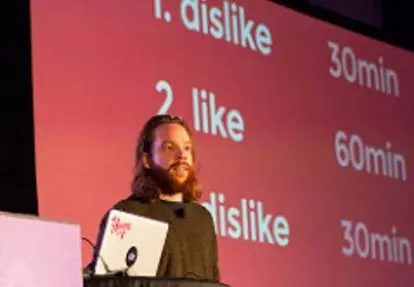 Michael Schmid (@schnitzel) delivers the Community Keynote