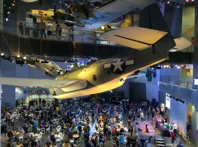 World War II plane hovering above Trivia night