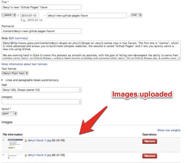 The images used in this blog post were uploaded to the node as-well, and exported to the correct directory by Dekyll.