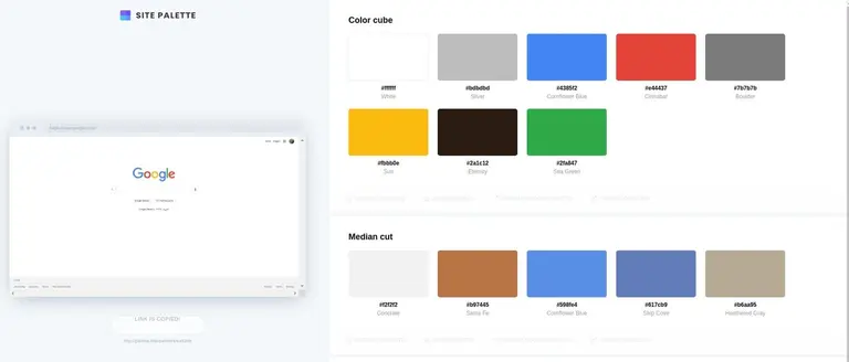 Main colors identified on the page