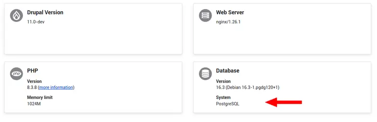 PostgreSQL running in ddev