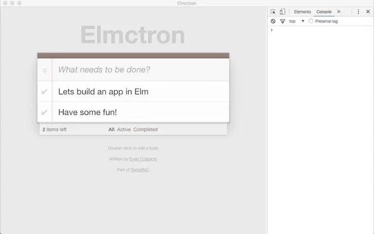 Elm code run inside Electron
