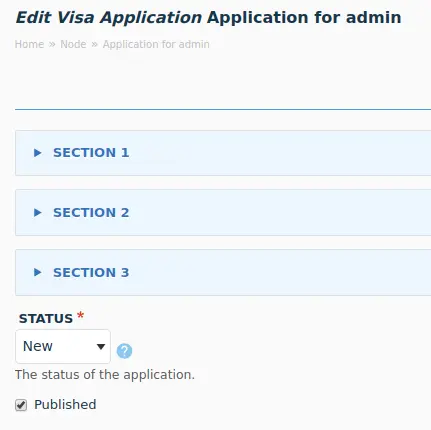 Wizard section appear as fieldsets in the regular node edit page.