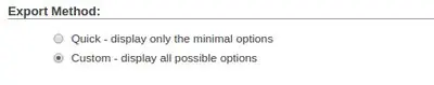 Use custom settings.