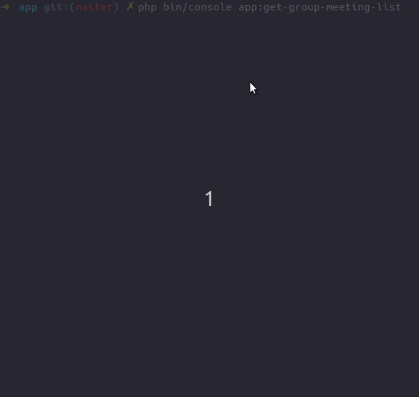 A list of mothers shown in the terminal