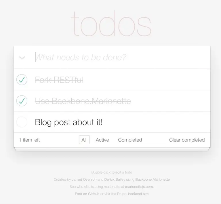 Todo app with a Drupal backend