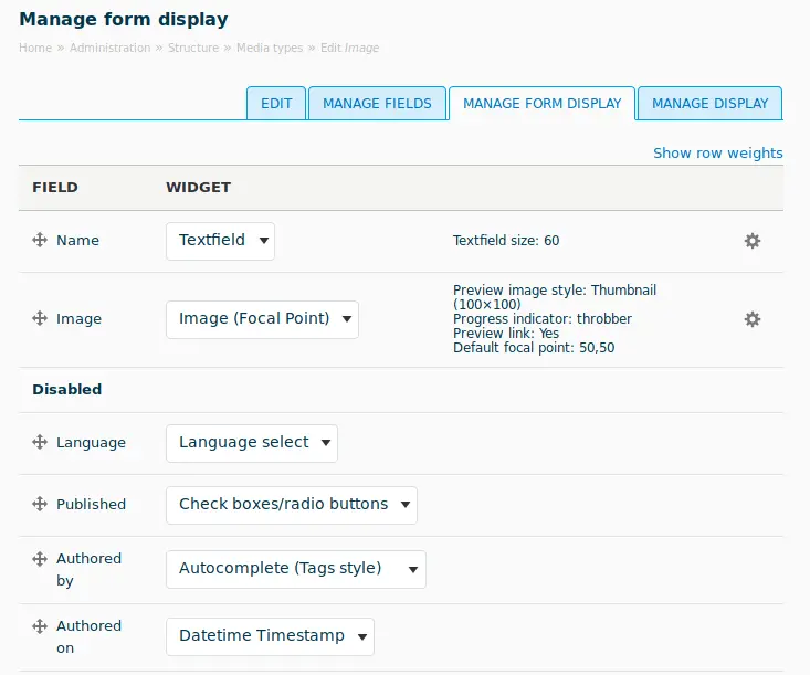 Configurable concepts for entity types and fields.