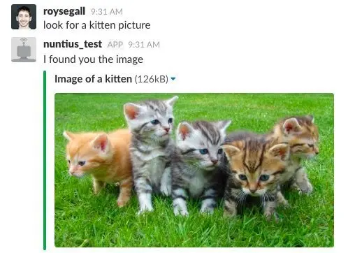 Attaching an image by Slack best practice.